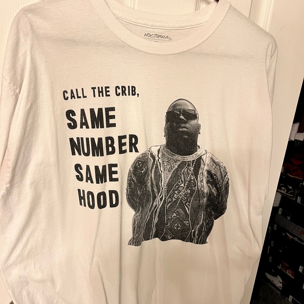 Nocturnal White Notorious Big Graphic Tee